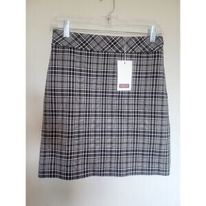 NWT Comptoir Des Cotonniers Womens Plaid Mini Skirt 34 XXS